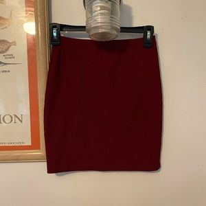 Maroon Bodycon Skirt